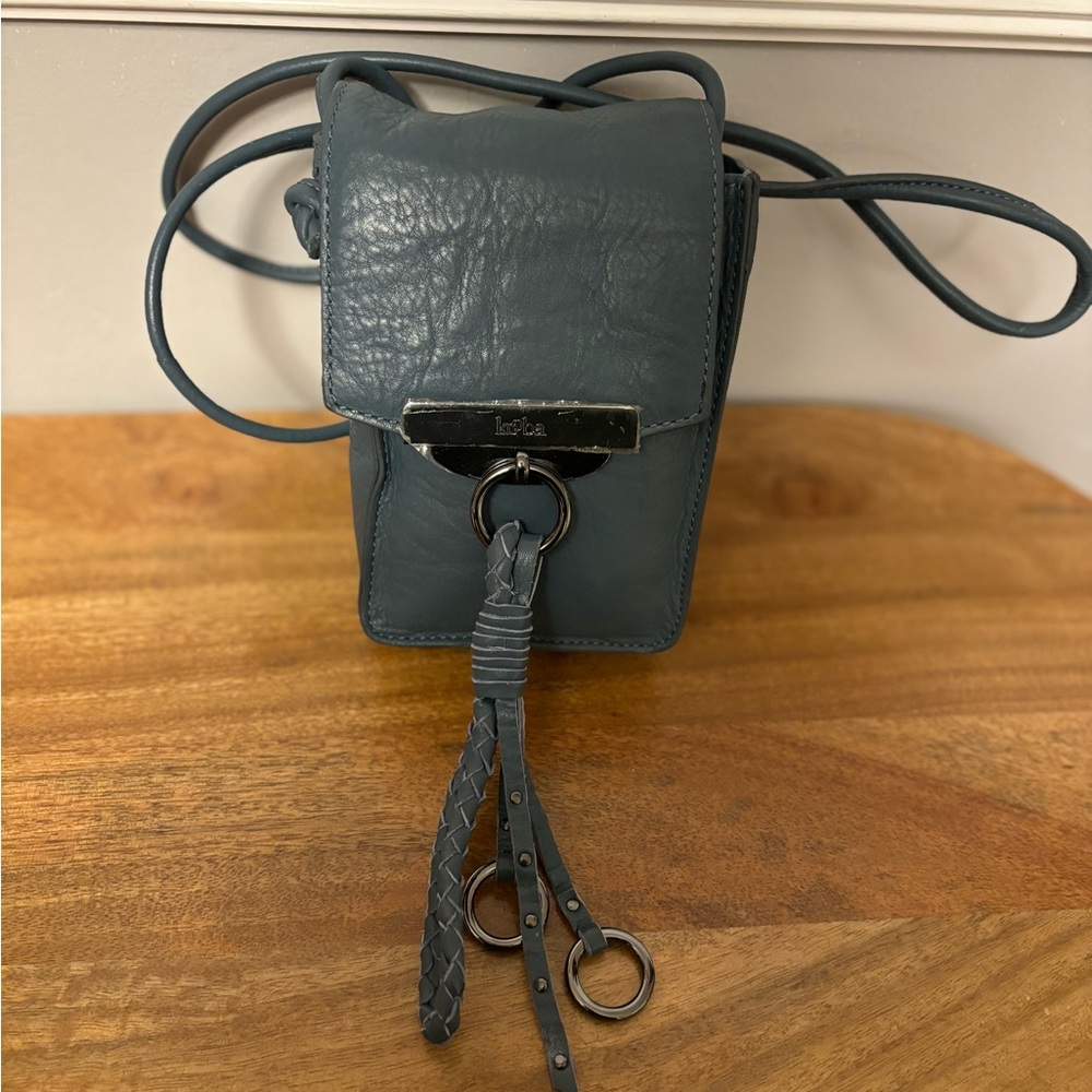Kooba blue leather mini bag